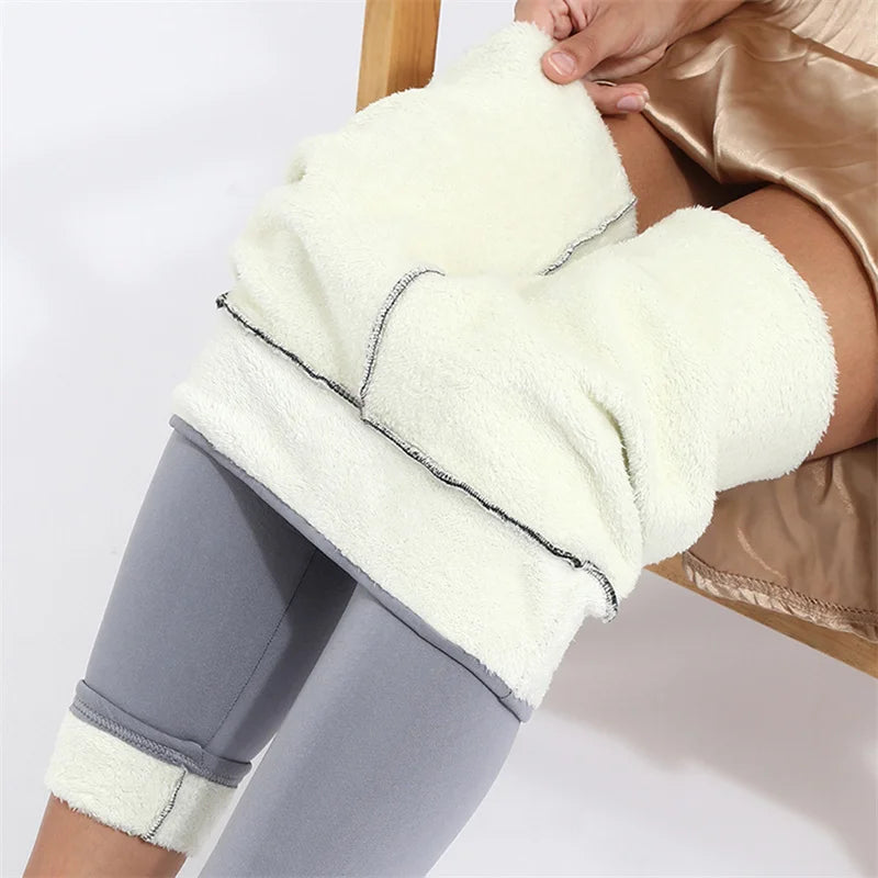 High Quality Fashion High Waist Autumn Winter Women Thick Warm Elastic Pants Quality S-Trousers Tight Type Pencil Pants