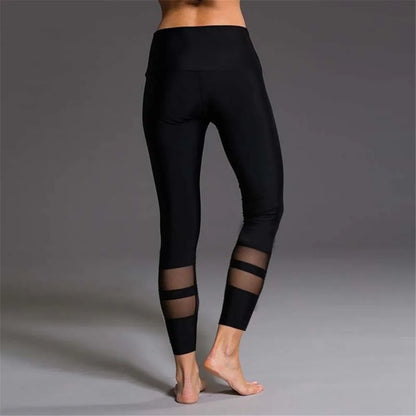 High Quality Brand Mesh Leggings Yoga Women Pants Black Gray Low Waist Skinny Running Sport Leggings High Quality Durable Supplies