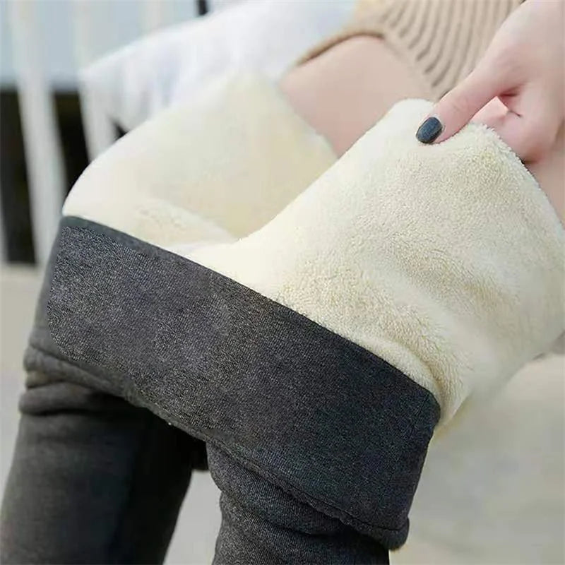 High Quality Fashion High Waist Autumn Winter Women Thick Warm Elastic Pants Quality S-Trousers Tight Type Pencil Pants