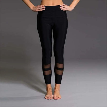 High Quality Brand Mesh Leggings Yoga Women Pants Black Gray Low Waist Skinny Running Sport Leggings High Quality Durable Supplies