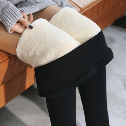 High Quality Fashion High Waist Autumn Winter Women Thick Warm Elastic Pants Quality S-Trousers Tight Type Pencil Pants