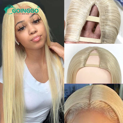 V Part Natural Brazilian Human Hair Wig 14 - 16 Inches