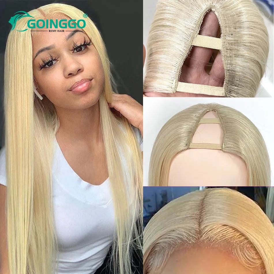 V Part Natural Brazilian Human Hair Wig 26 - 28 Inches